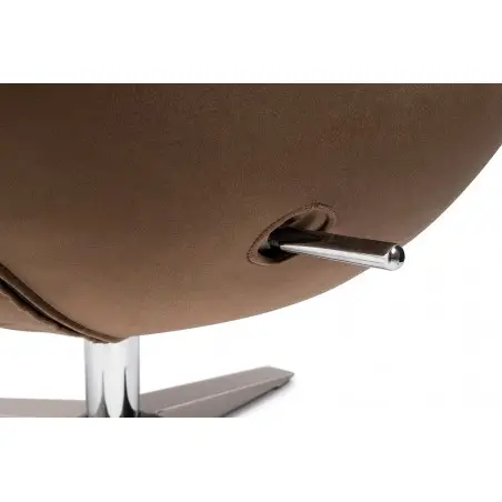 HE-066.D.BROWN.81 Fotel EGG SZEROKI VELVET ciemny brąz.81 - welur, podstawa stal