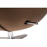 HE-066.D.BROWN.81 Fotel EGG SZEROKI VELVET ciemny brąz.81 - welur, podstawa stal