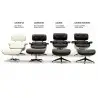 T066F.BLACK Fotel LOUNGE HM PREMIUM SZEROKI czarny - orzech