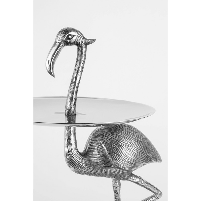 52057 KARE patera / etażerka FLAMINGO srebrna