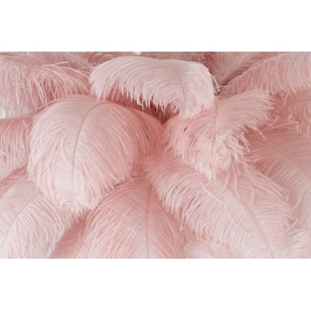 JL0019.PINK Lampa podłogowa TIFFANY 175 różowa mosiądz / naturalne pióra