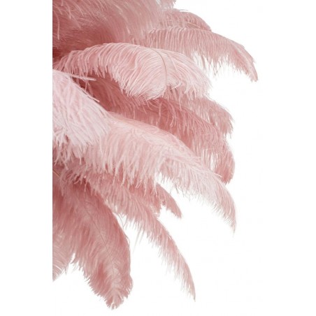 JL0019.PINK Lampa podłogowa TIFFANY 175 różowa mosiądz / naturalne pióra