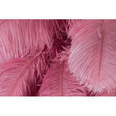 JD0019.PINK Lampa wisząca TIFFANY 135 różowa mosiądz / naturalne pióra