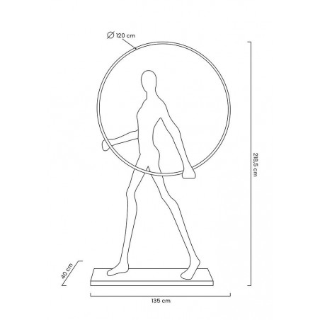 XCF0211L Lampa podłogowa HUMAN ROUND  włókno szklane