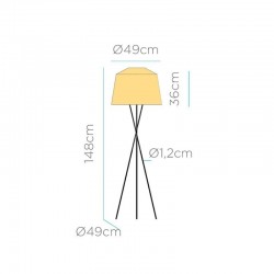 LUMAMA145BXWLNW NEW GARDEN lampa podłogowa AMALFI 145 BATTERY NEGRO