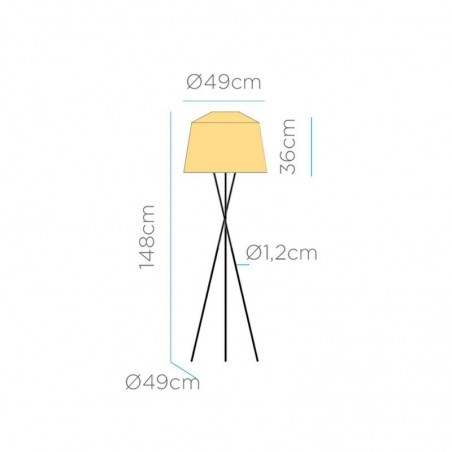 LUMAMA145BXWLNW NEW GARDEN lampa podłogowa AMALFI 145 BATTERY NEGRO