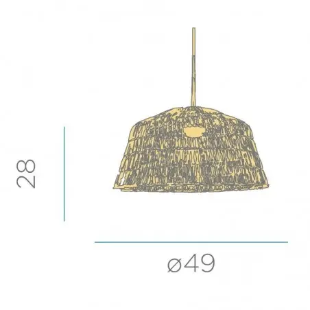 LUMAMA050XXHINW NEW GARDEN lampa wisząca AMALFI 50 INDOOR