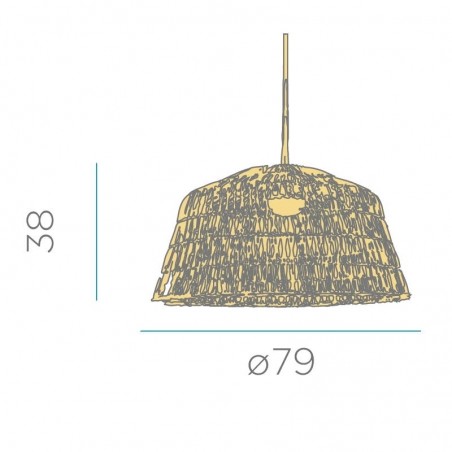LUMAMA080XXHINW NEW GARDEN lampa wisząca AMALFI 80 INDOOR