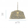 LUMAMA080XXHINW NEW GARDEN lampa wisząca AMALFI 80 INDOOR
