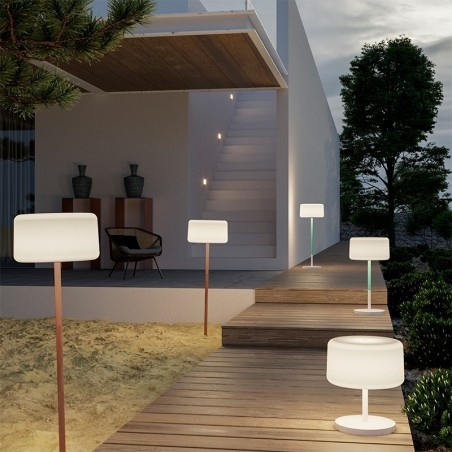 LUMCHLPLTSSNW NEW GARDEN lampa podłogowa CHLOE PLANT SOLAR SMARTTECH WOOD