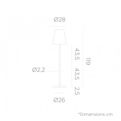 LUMLLS120GESSNW NEW GARDEN lampa podłogowa LOLA SLIM 120 SOLAR & BATTERY space grey