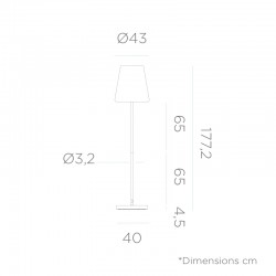LUMLLS180RGSSNW NEW GARDEN lampa podłogowa LOLA SLIM 180 SOLAR & BATTERY rose gold