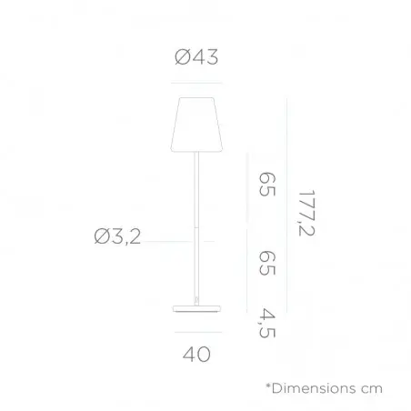 LUMLLS180RGSSNW NEW GARDEN lampa podłogowa LOLA SLIM 180 SOLAR & BATTERY rose gold