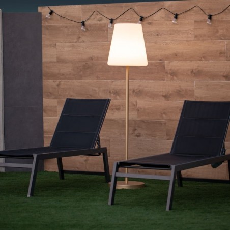 LUMLLS180BRSSNW NEW GARDEN lampa podłogowa LOLA SLIM 180 SOLAR & BATTERY brass
