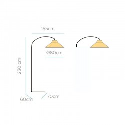 LUMNIZ230BXWLNW NEW GARDEN lampa podłogowa NIZA 230 BATTERY NEGRO