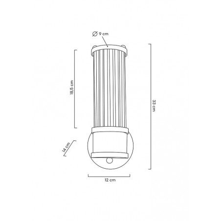 MSE010400192 MOOSEE lampa ścienna PILAR złota