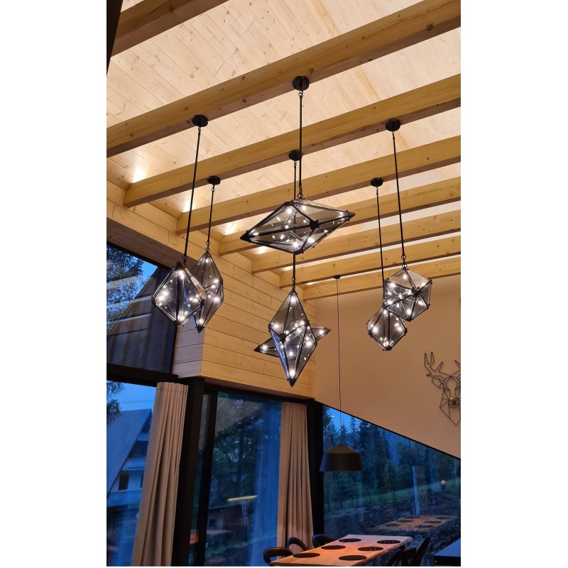 Konstelacja pionowa lampa wisząca LP-055/1P BK