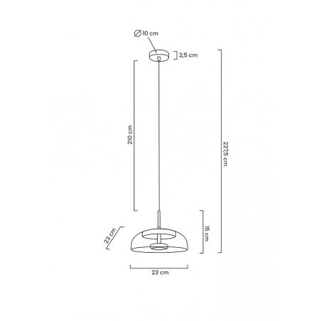 MSE010100147 MOOSEE lampa wisząca EDEN złota