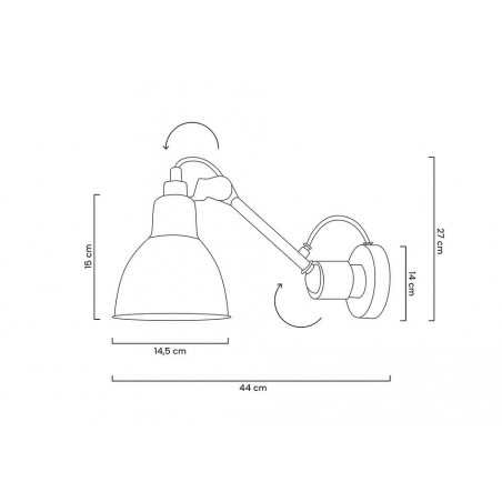 MSE010400218 MOOSEE lampa ścienna FRANK czarna