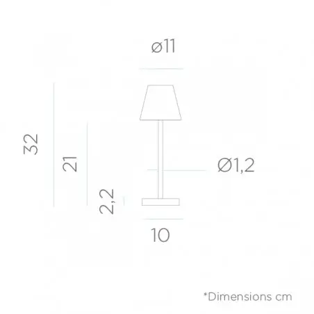 LUMLLS030ANWLNW NEW GARDEN lampa stołowa LOLA SLIM 30 BATTERY anthracite