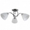 Lampa wisząca Lugano PND-5643-3 Italux chrom, biały stal, szkło