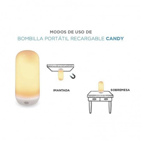 LUMCND019BXWLNW NEW GARDEN lampa stołowa CANDY z efektem płomienia IN&OUT BATTERY