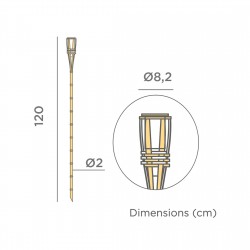 LUMHIA120XXSLNW NEW GARDEN lampa ogrodowa HIAMA SOLAR z efektem płomienia (24 sztuki)