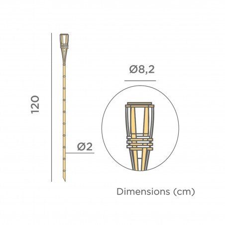 LUMHIA120XXSLNW NEW GARDEN lampa ogrodowa HIAMA SOLAR z efektem płomienia (24 sztuki)