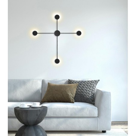 MSE010100245 MOOSEE lampa ścienna SHADOW 4 CLOSE czarna