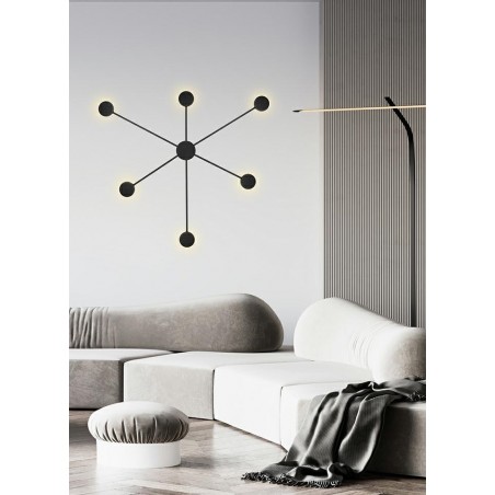 MSE010100247 MOOSEE lampa ścienna SHADOW 6 CLOSE czarna