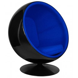 JH-066.BLACK.BLUE Fotel BALL BLACK niebieski