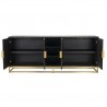 7446 RICHMOND komoda BLACKBONE GOLD - 4 drzwiowa, 3 otwarte półki