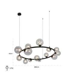 -HL-0149 RICHMOND lampa wisząca JONEY czarna