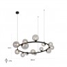 -HL-0149 RICHMOND lampa wisząca JONEY czarna
