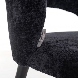 S4560 BLACK CHENILLE RICHMOND krzesło SAVOY czarne