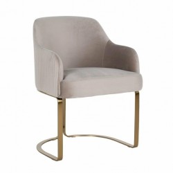 S4492 KHAKI VELVET RICHMOND krzesło HADLEY beżowe - trudnopalne