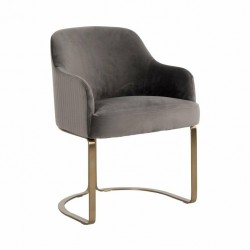 S4492 STONE VELVET RICHMOND krzesło HADLEY szare