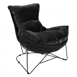 MSE01000302 Fotel OTILIA STAND VELVET czarny