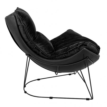 MSE01000302 Fotel OTILIA STAND VELVET czarny