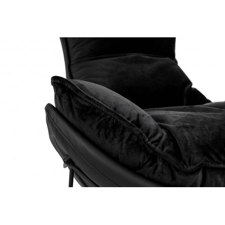 MSE01000302 Fotel OTILIA STAND VELVET czarny