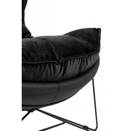 MSE01000302 Fotel OTILIA STAND VELVET czarny