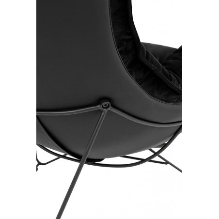 MSE01000302 Fotel OTILIA STAND VELVET czarny