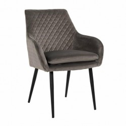 S4461 STONE VELVET RICHMOND krzesło CHRISSY ciemny szary