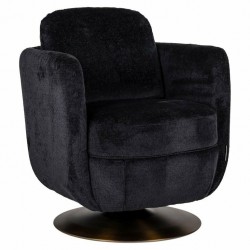 S4576 BLACK CHENILLE RICHMOND fotel obrotowy TURNER czarny