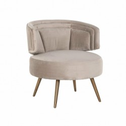 S4559 KHAKI VELVET RICHMOND fotel HAZEL beżowy - trudnopalny