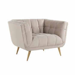 S5125 KHAKI VELVET RICHMOND fotel HUXLEY KHAKI - welur, szczotkowane złoto