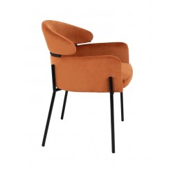 85679 KARE krzesło ALEXIA Velvet pomarańczowe