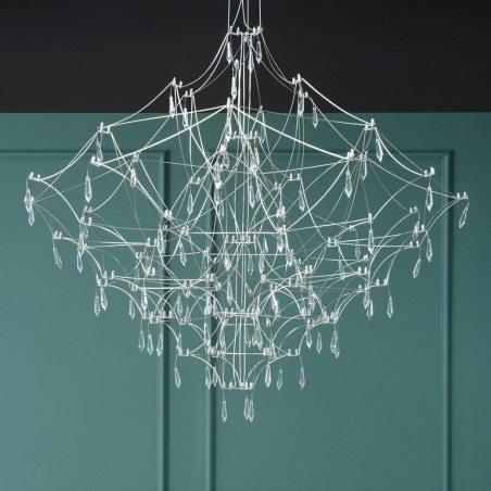 MSE1501100128  Lampa wisząca CONSTELATION 77 GOLD - LED, stal szczotkowana