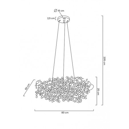 MSE1501100177 MOOSEE lampa wisząca MONETE 80 chrom
