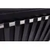 KH1501100132 Sofa dwuosobowa BARCELON czarna - włoska skóra naturalna, stal